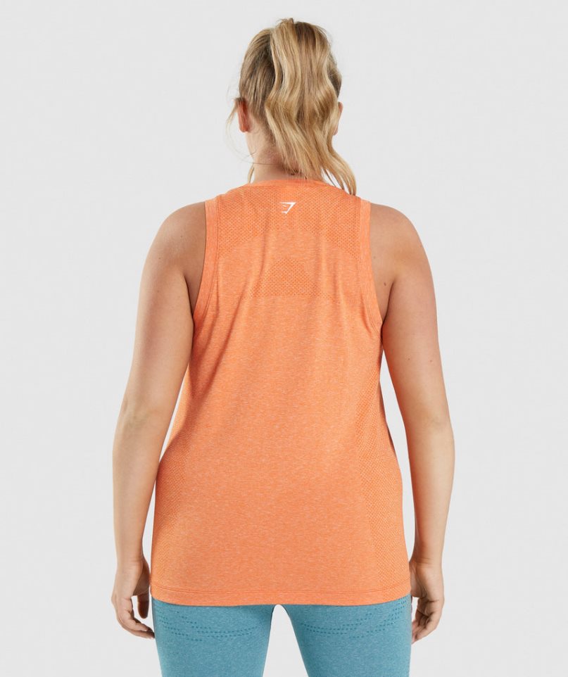 Women's Gymshark Vital Seamless 2.0 Light Tanks Orange | CA 6D18N0